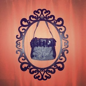 Black Satin Evening Bag